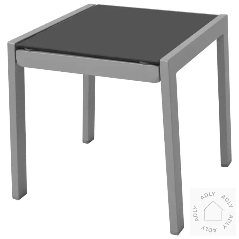 Solsenger Med Bord Aluminium Svart