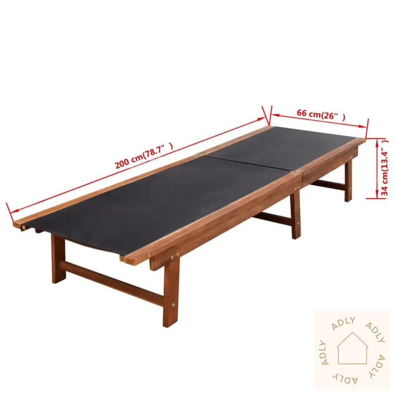 Solsenger 2 Stk Med Bord Heltre Akasie Og Textilene
