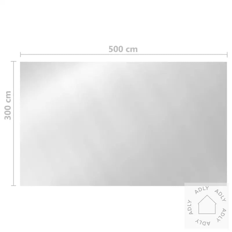 Bassengtrekk Rektangulært 500X300 Cm Pe Sølv