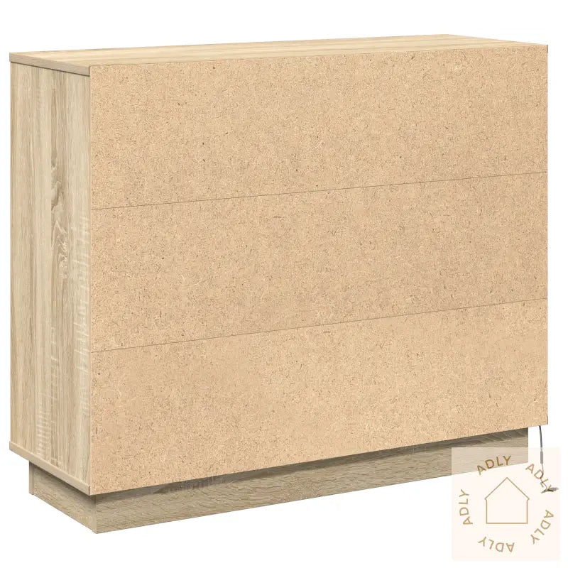 Sengbord Med Led Sonoma Eik 90X32X75 Cm Konstruert Tre