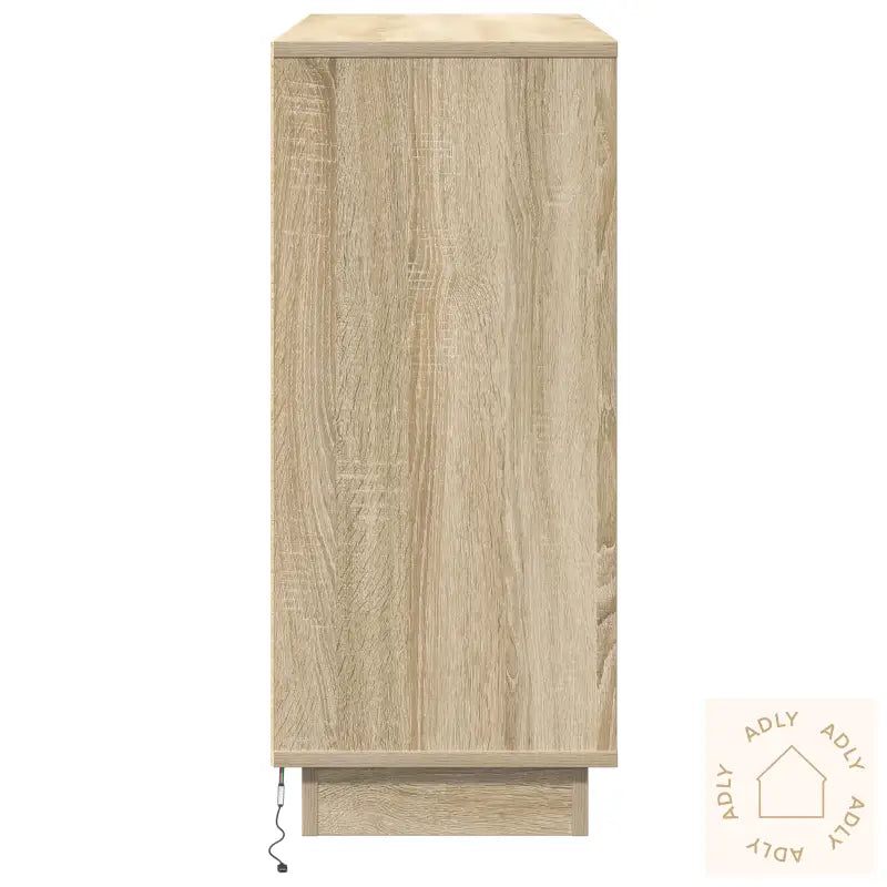 Sengbord Med Led Sonoma Eik 90X32X75 Cm Konstruert Tre