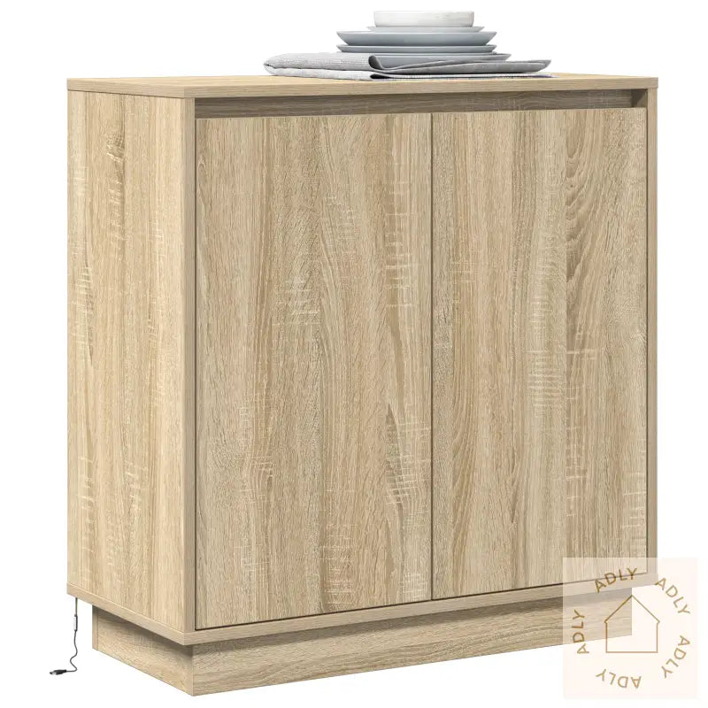 Sideboard Med Led I Sonoma Eik - 71 X 34.5 X 75 Cm - Laget Av Konstruert Tre