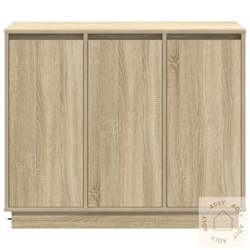 Skap Med Led I Sonoma Eik 90X32X75 Cm I Konstruert Tre