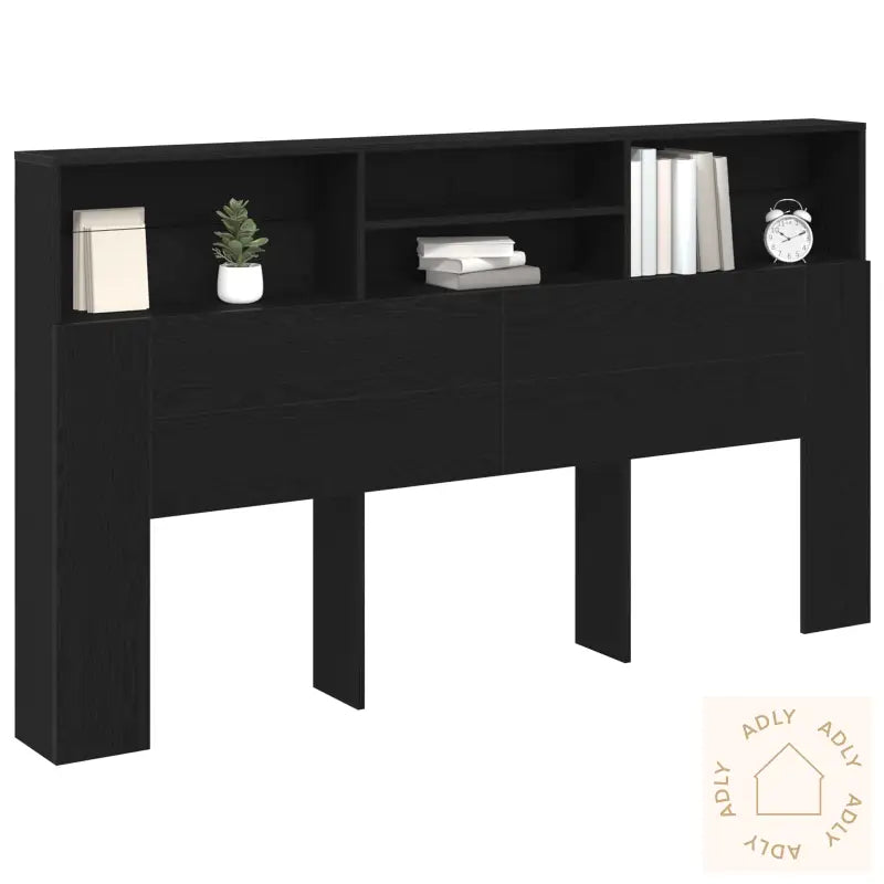 Hodegavlskap Svart Eik 180X19X103,5 Cm