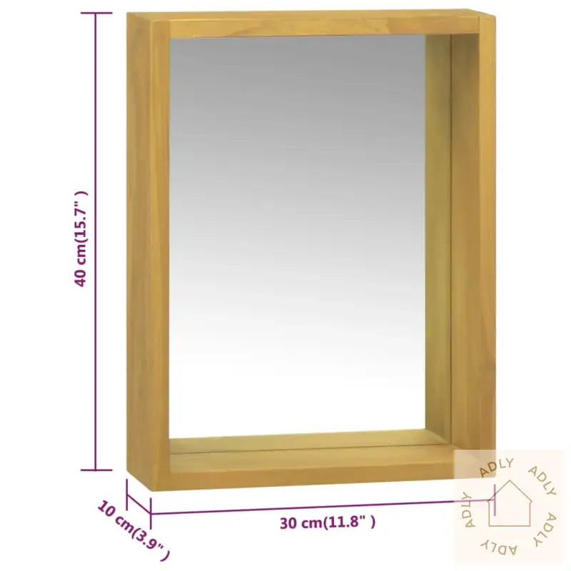 Speilskap 30X10X40 Cm Heltre Teak