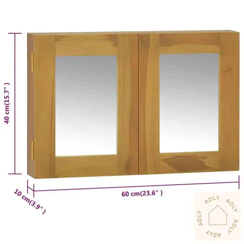 Speilskap 60X10X40 Cm Heltre Teak