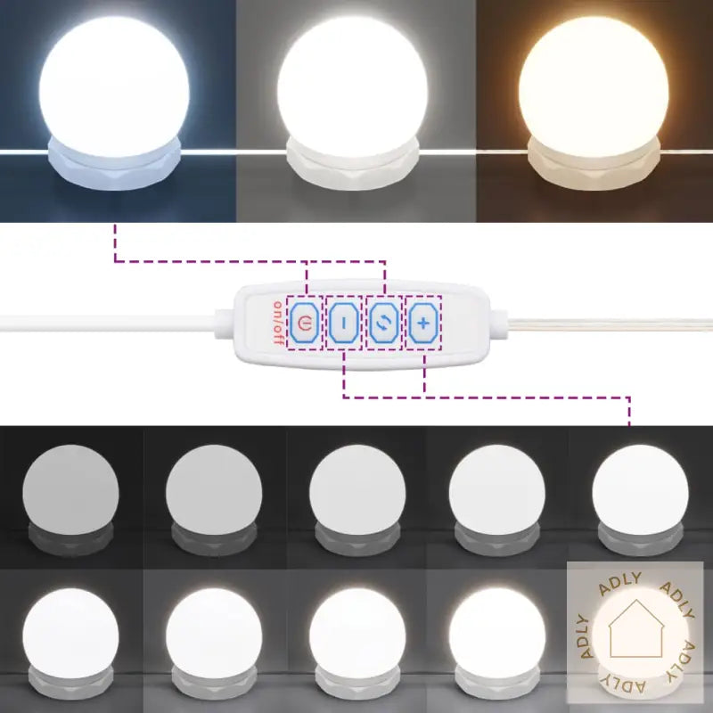 Speilskap Med Led Hvit 76X15X55 Cm