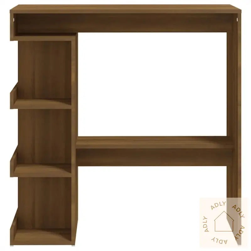 Barbord Med Oppbevaring Brun Eik 100X50X101,5 Cm Konstruert Tre