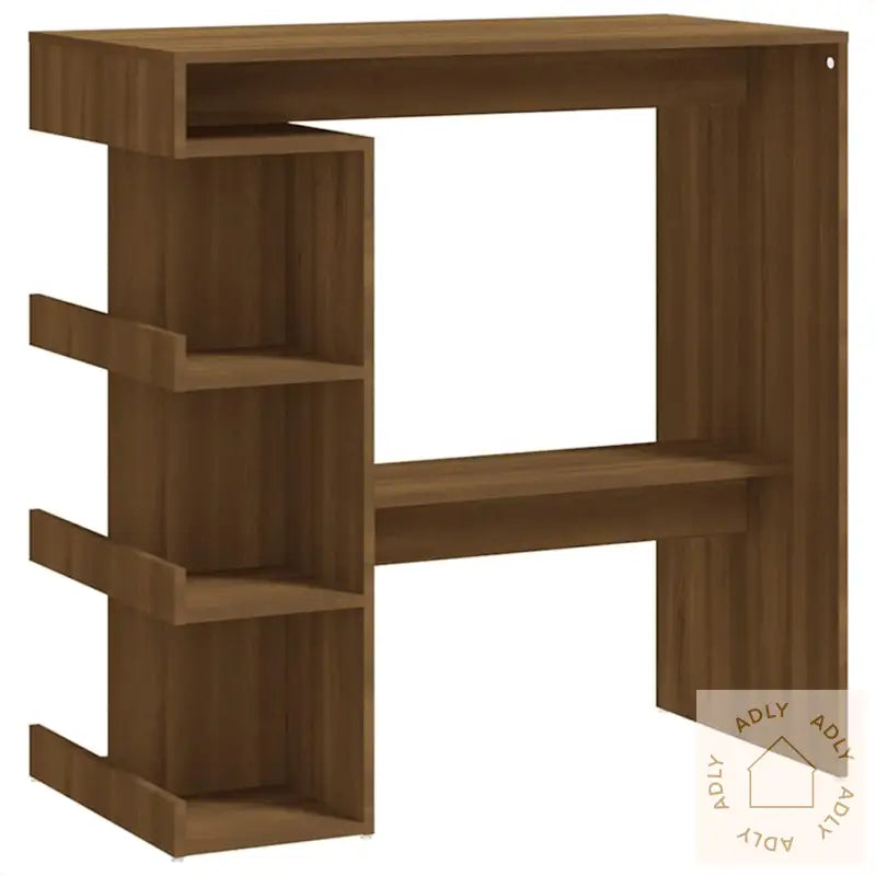 Barbord Med Oppbevaring Brun Eik 100X50X101,5 Cm Konstruert Tre