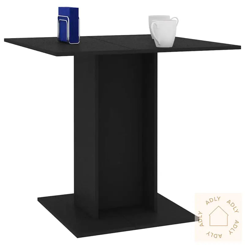 Spisebord Svart 80X80X75 Cm Konstruert Tre
