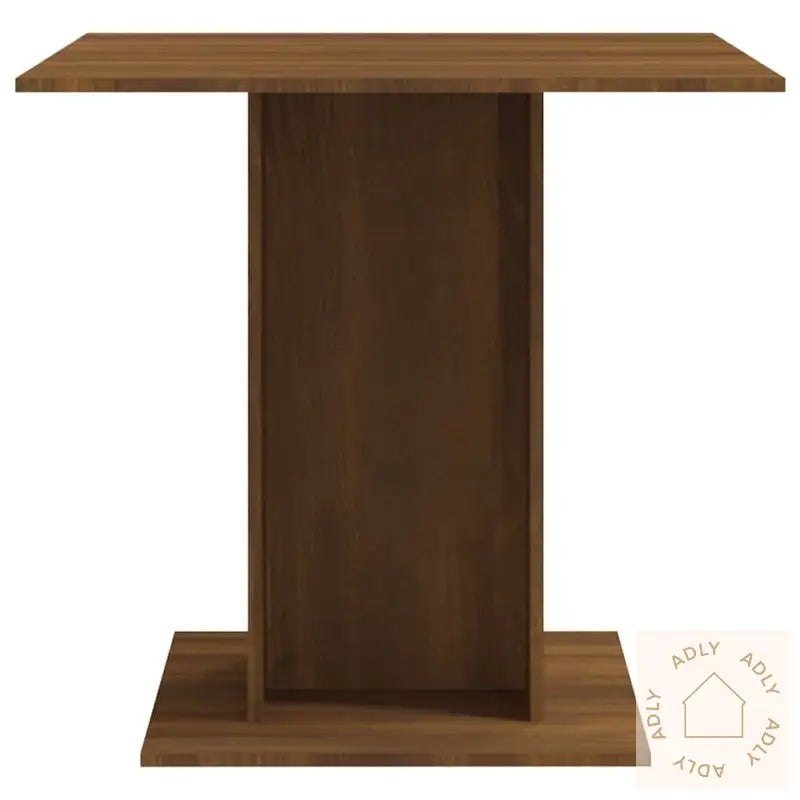 Spisebord Brun Eik 80X80X75 Cm Konstruert Tre