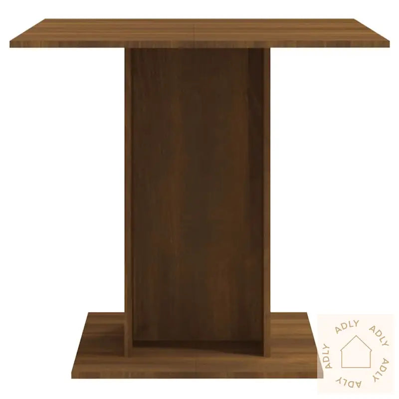 Spisebord Brun Eik 80X80X75 Cm Konstruert Tre