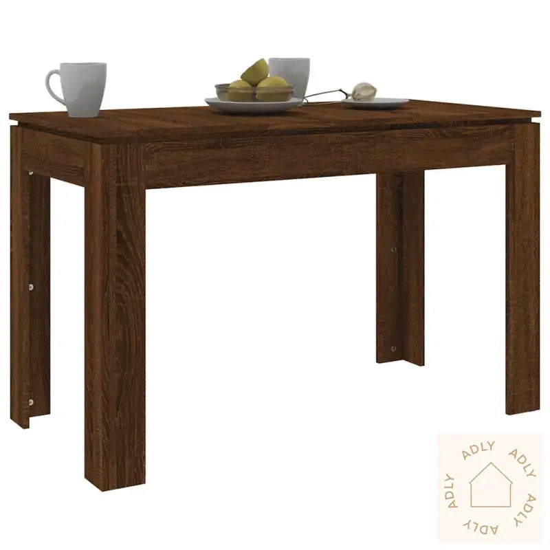 Spisebord Brun Eik 120X60X76 Cm Konstruert Tre
