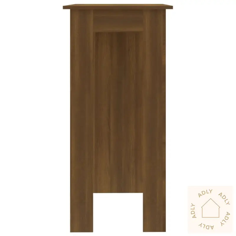Barbord Med Hylle Brun Eik 102X50X103,5 Cm Konstruert Tre