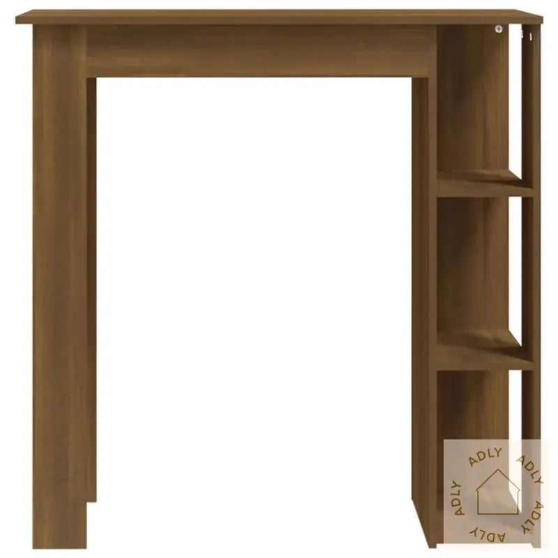 Barbord Med Hylle Brun Eik 102X50X103,5 Cm Konstruert Tre