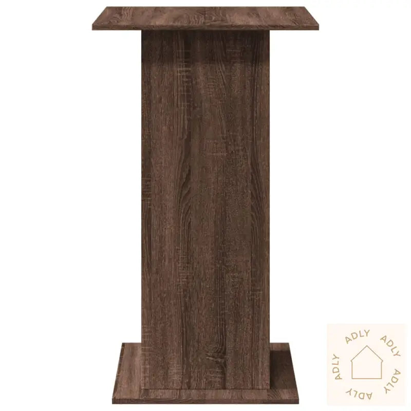 Barbord Med Oppbevaring Brun Eik 60X60X102 Cm Konstruert Tre