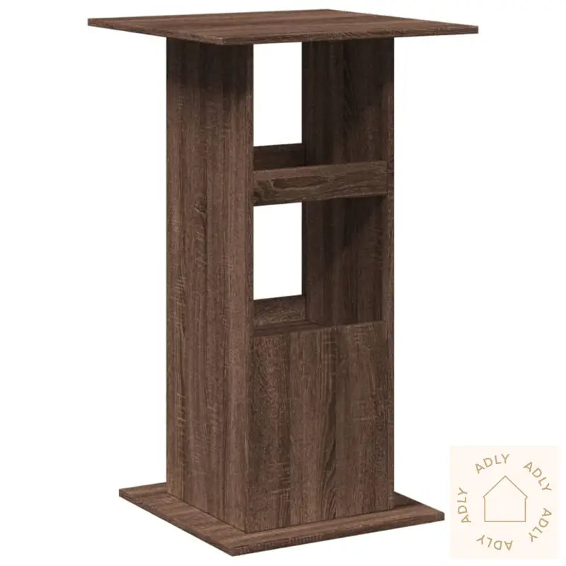 Barbord Med Oppbevaring Brun Eik 60X60X102 Cm Konstruert Tre