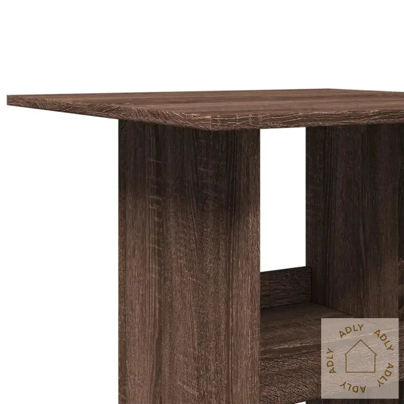 Barbord Med Oppbevaring Brun Eik 60X60X102 Cm Konstruert Tre