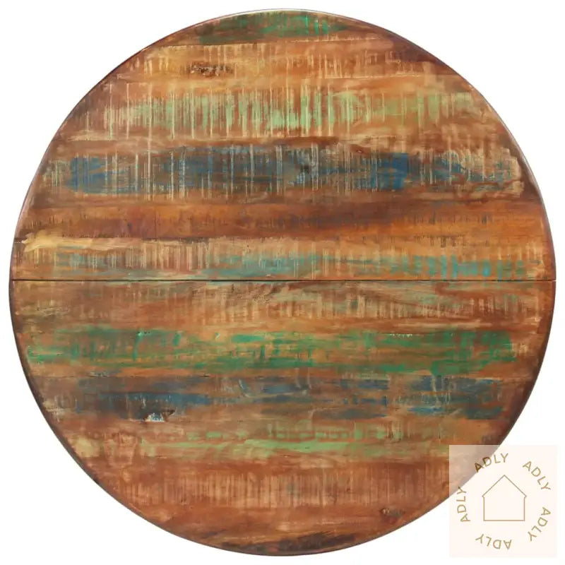 Spisebord Ø110X78 Cm Gjenvunnet Heltre Og Stål