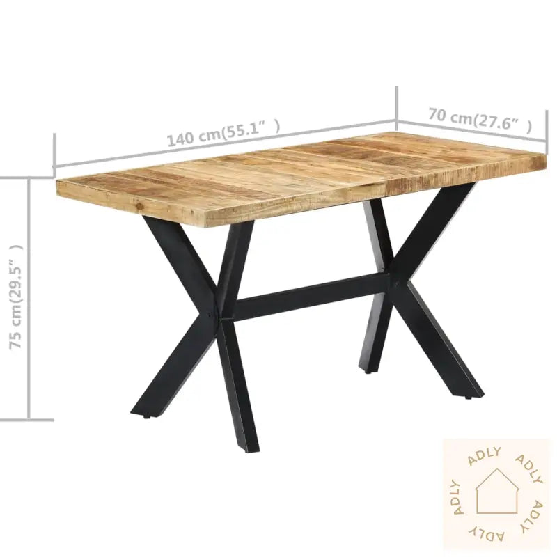 Spisebord 140X70X75 Cm Grov Heltre Mango