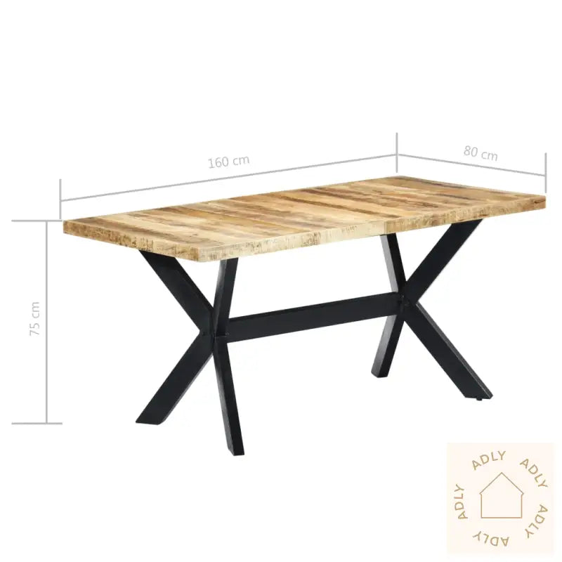 Spisebord 160X80X75 Cm Grov Heltre Mango