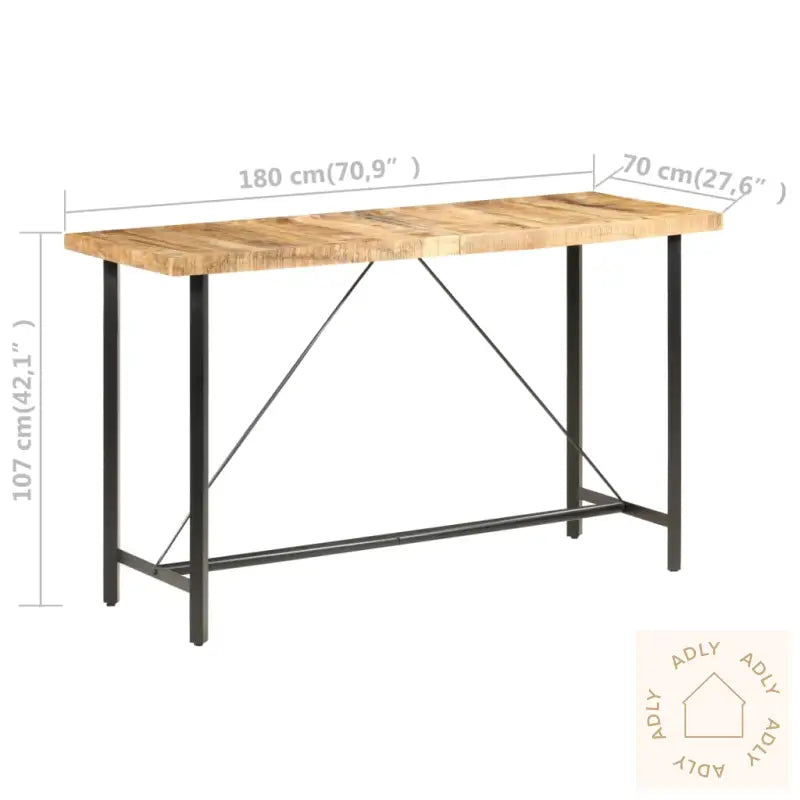 Barbord 180X70X107 Cm Grov Heltre Mango