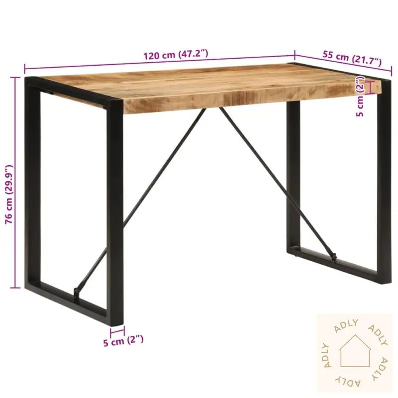 Spisebord 120X55X76 Cm Grov Heltre Mango