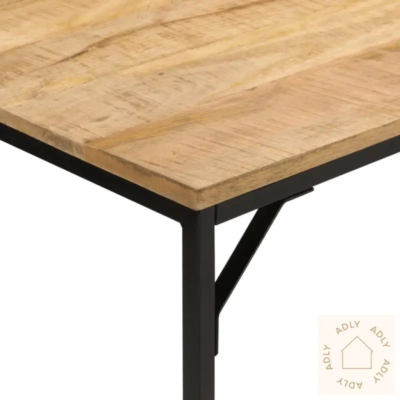 Spisebord 110X55X75 Cm Grovt Heltre Mangotre Og Jern