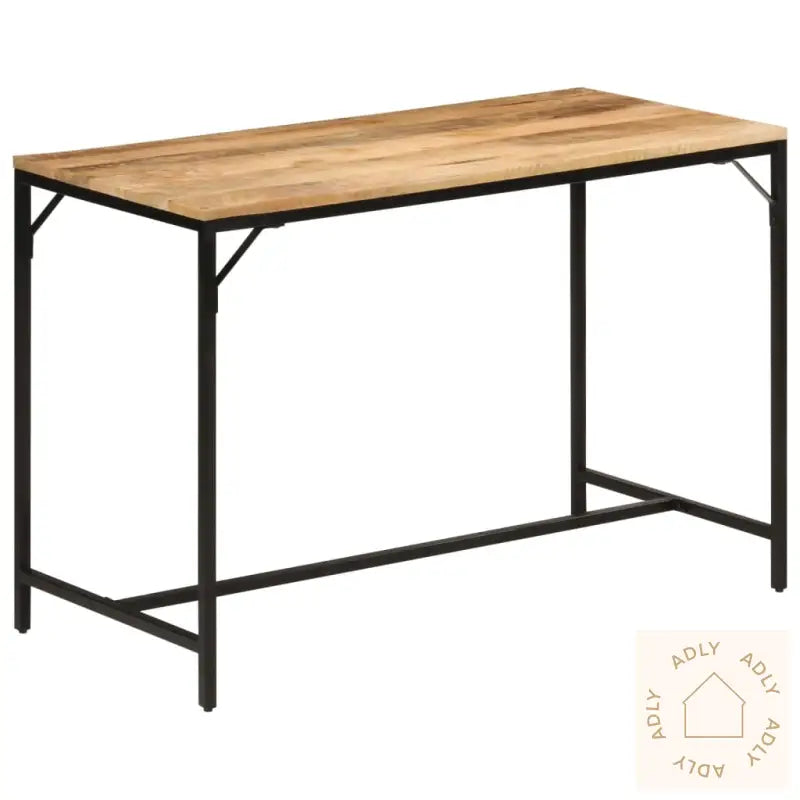 Spisebord 110X55X75 Cm Grovt Heltre Mangotre Og Jern
