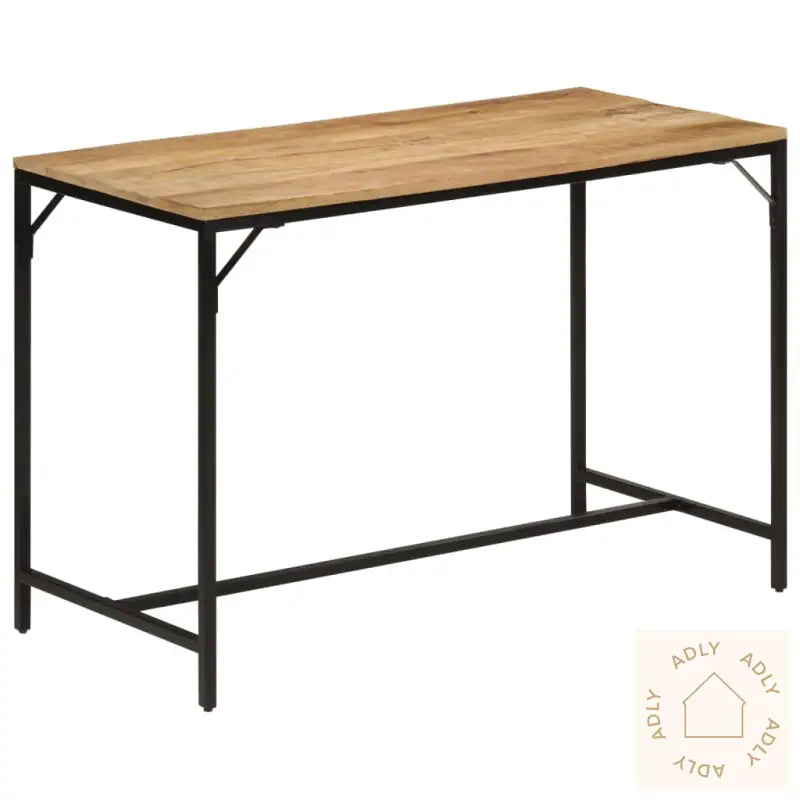 Spisebord 110X55X75 Cm Grovt Heltre Mangotre Og Jern