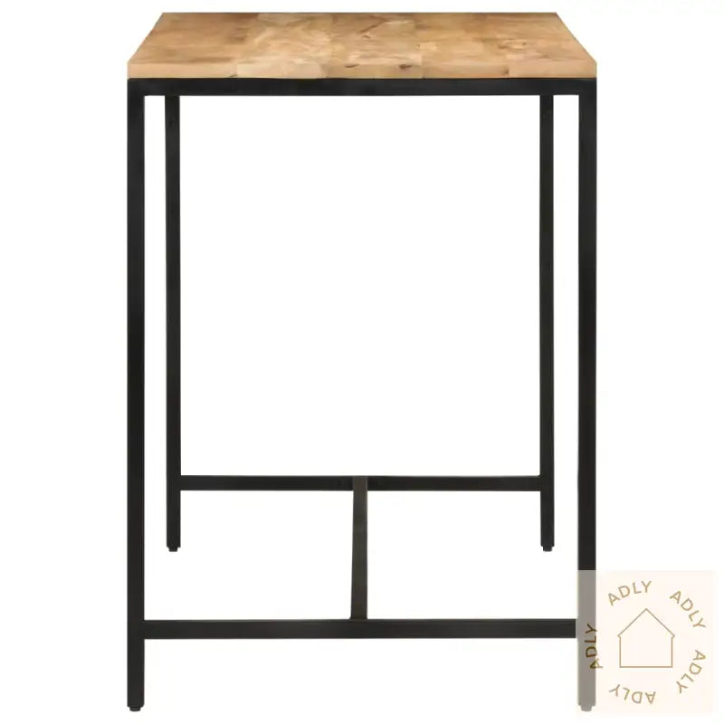 Spisebord 110X55X75 Cm Grovt Heltre Mangotre Og Jern