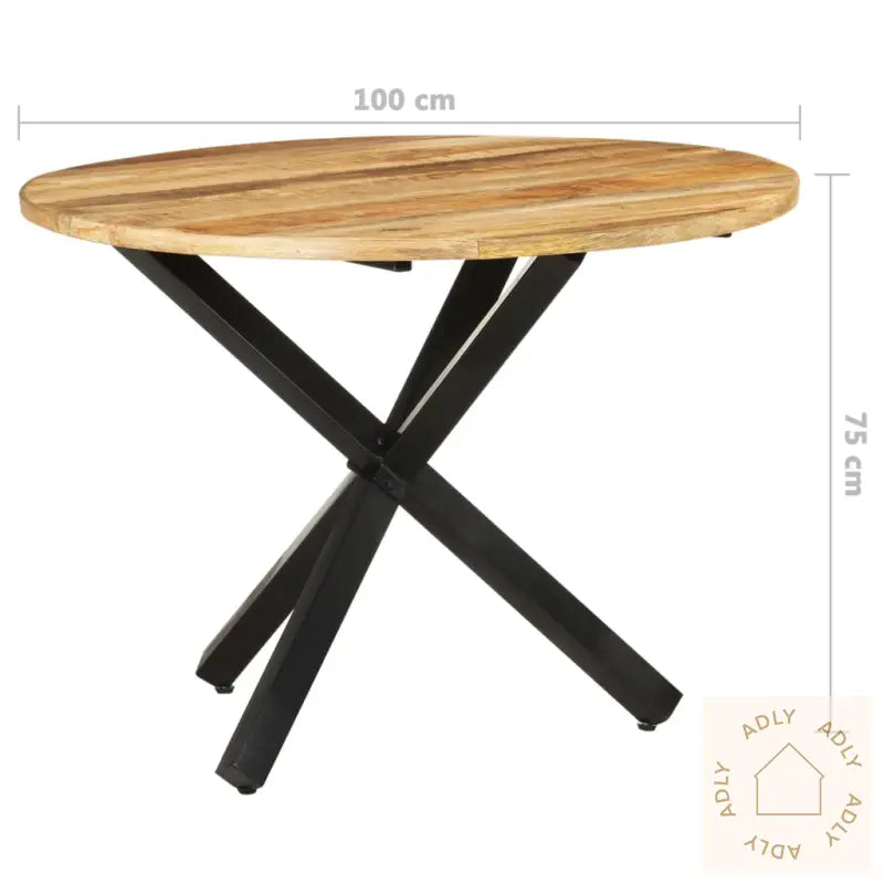 Spisebord Rundt 100X100X75 Cm Grovt Mangotre