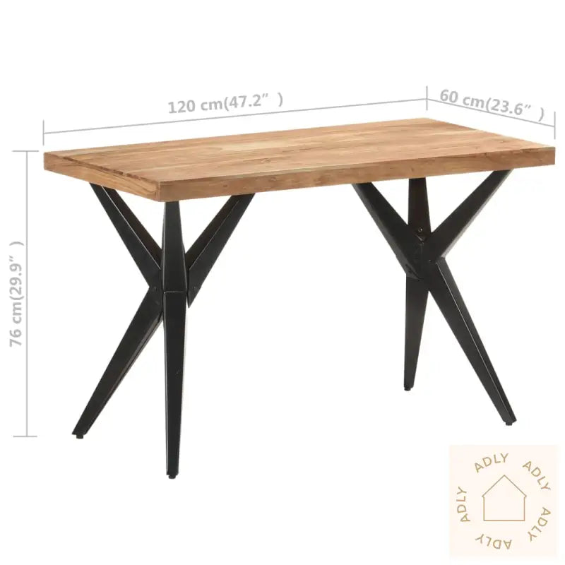 Spisebord 120X60X76 Cm Heltre Akasie