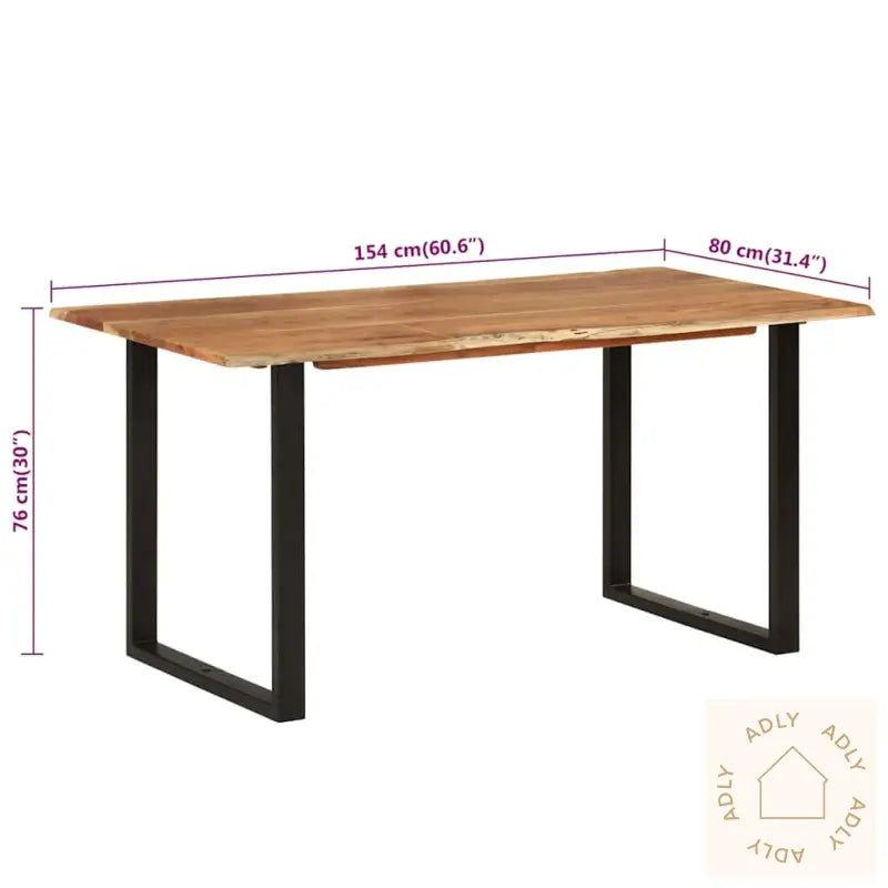 Spisebord 154X80X76 Cm Heltre Akasie