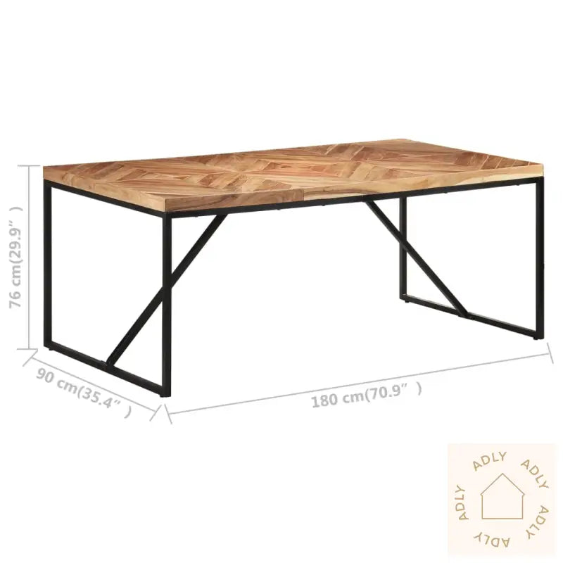 Spisebord 180X90X76 Cm Heltre Akasie Og Mango