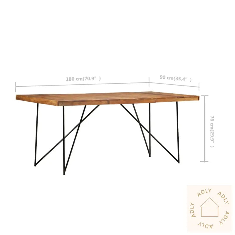 Spisebord 180X90X76 Cm Heltre Akasie