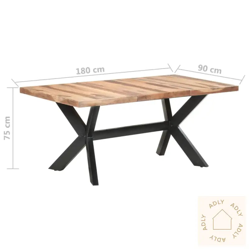Spisebord 180X90X75 Cm Heltre Med Honningfinish