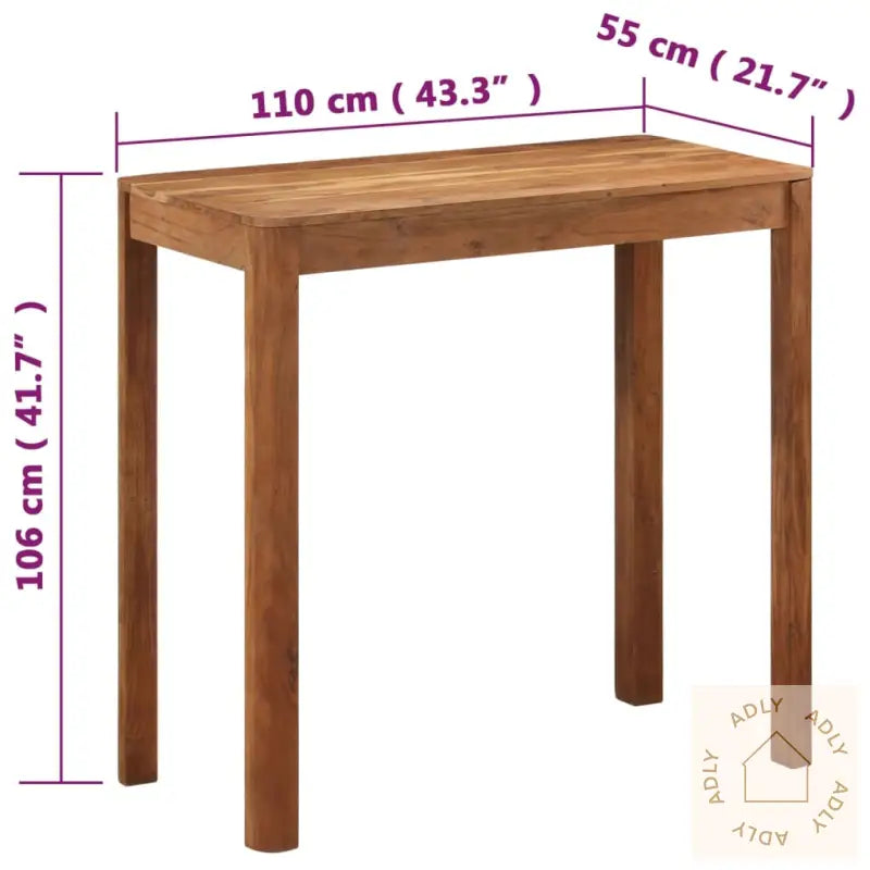 Barbord Heltre Akasie Med Honningfinish 110X55X106 Cm