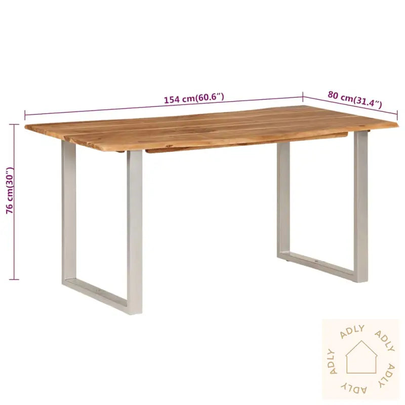 Spisebord 154X80X76 Cm Heltre Akasie