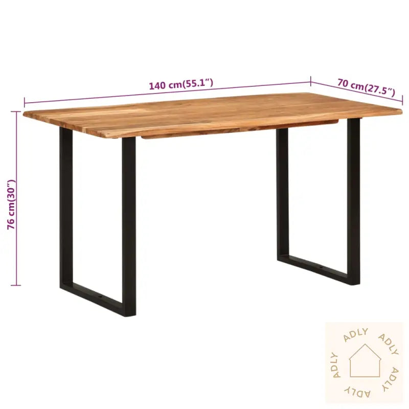 Spisebord 140X70X76 Cm Heltre Akasie