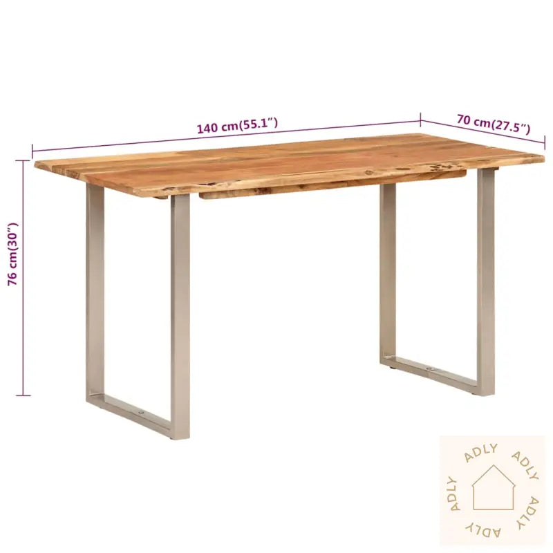 Spisebord 140X70X76 Cm Heltre Akasie