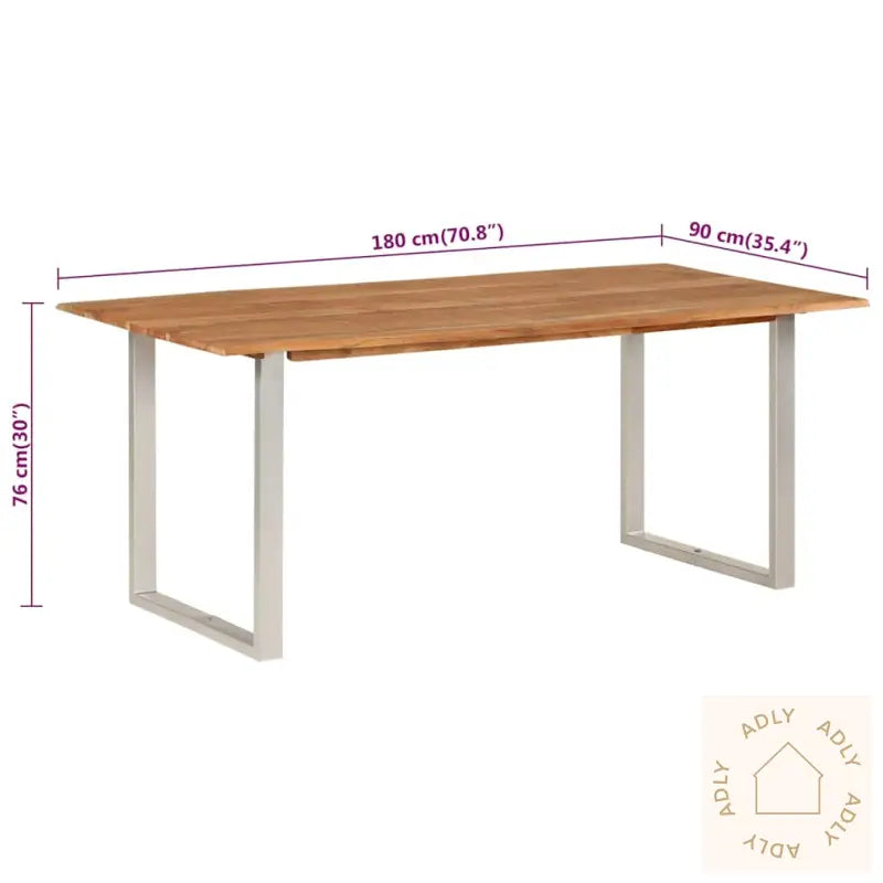 Spisebord 180X90X76 Cm Heltre Akasie