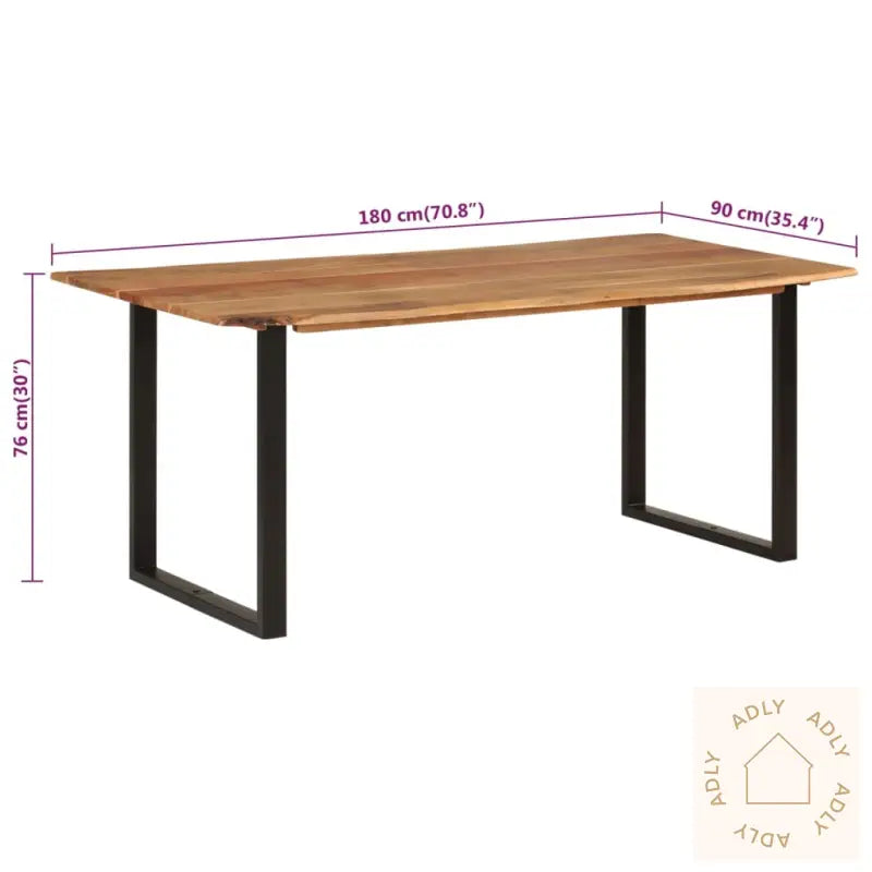 Spisebord 180X90X76 Cm Heltre Akasie