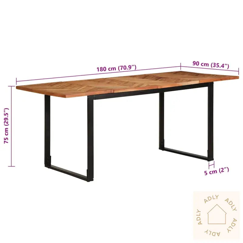 Spisebord 180X90X75 Cm Heltre Akasie