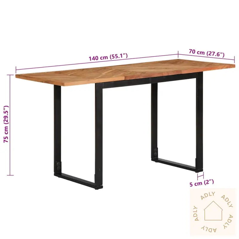 Spisebord 140X70X75 Cm Heltre Akasie