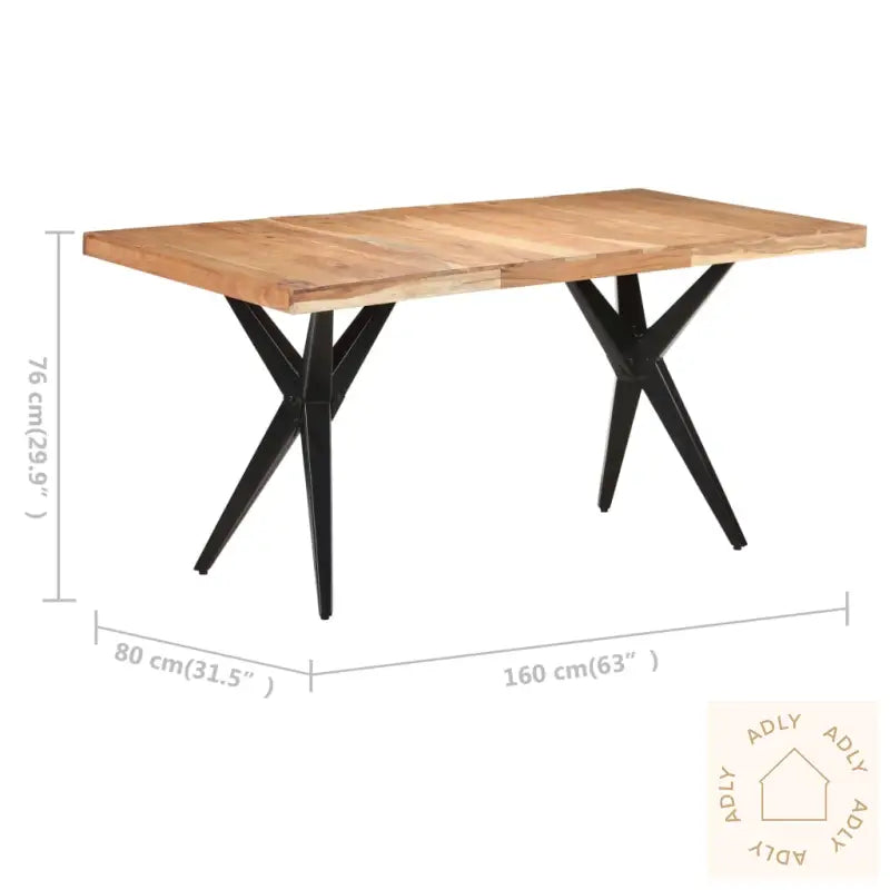 Spisebord 160X80X76 Cm Heltre Akasie