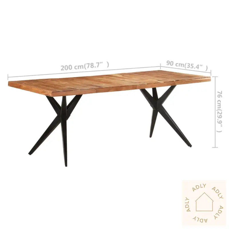 Spisebord 200X90X76 Cm Heltre Akasie