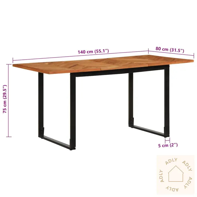 Spisebord 160X80X75 Cm Heltre Akasie