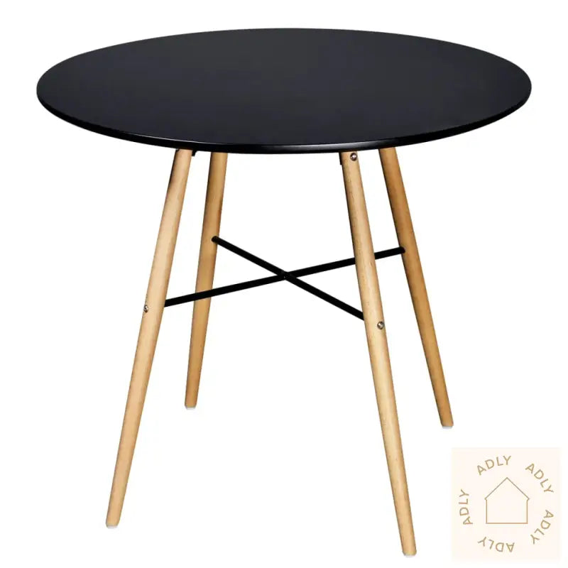 Spisebord Rund Mdf Svart