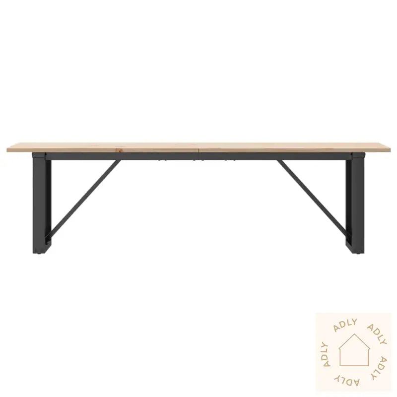 Salongbord O-Ramme 160X40X45 Cm Heltre Furu Og Stål